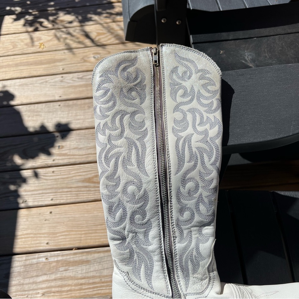 Liberty Black Allie Nite Life White/Beige Cowgirl Boots - Picture 7 of 10